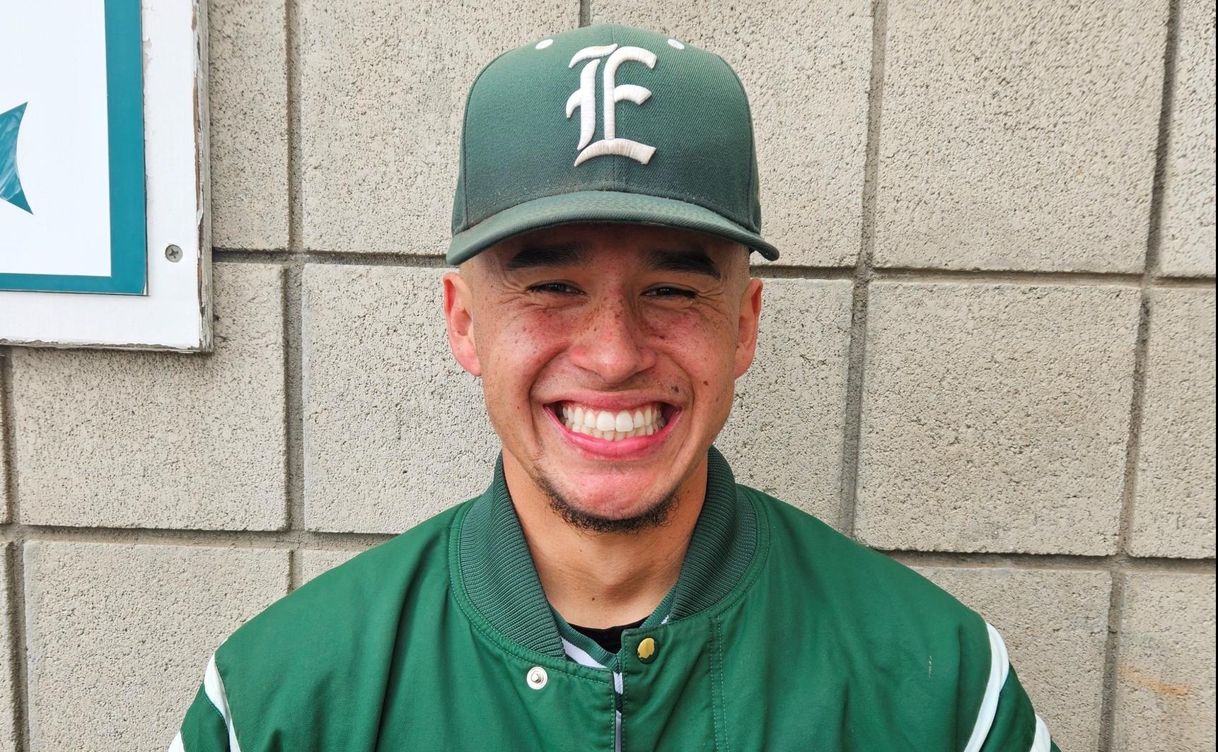 Michael Rabelero after his complete game victory