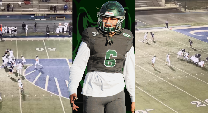 Linebacker Camarena Fills in at QB for First Time