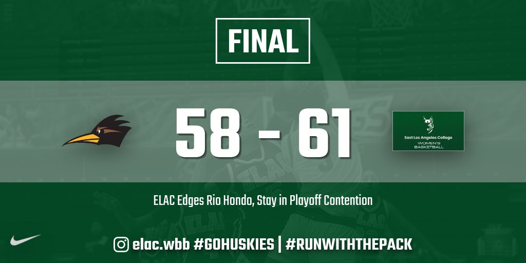 ELAC Edges Rio Hondo, Stay in Playoff Contention