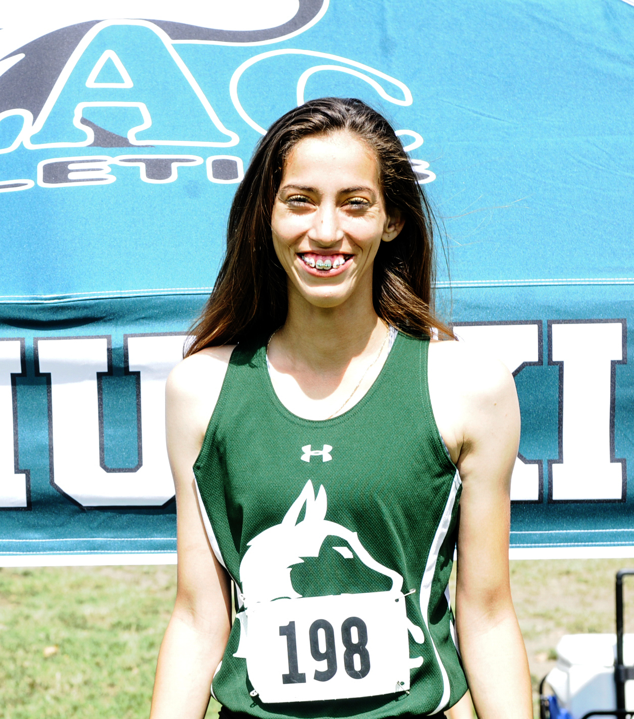 East Los Angeles College freshman Daisy Ortiz, pictured, placed ahead of two Chapman University women in the 800-meter run at the Redland's Invite on March 16, 2018. (Photo by Tadzio Garcia)