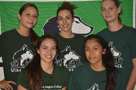 Back Row (L-R): Breanna Trujillo, Ashley Winet, Yekaterina MakarovaFront Row (L-R): Alexis Salazar, Vanessa Peralta